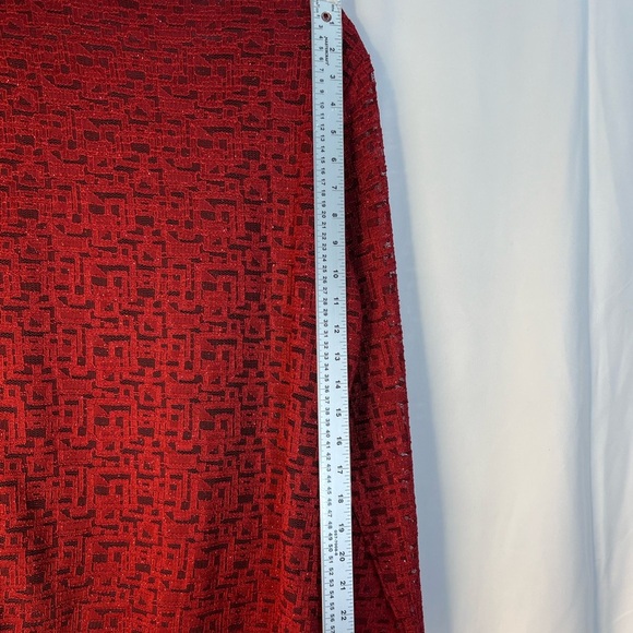 Amanda Collection Chic Red & Black Women's Blouse - Picture 7 of 11